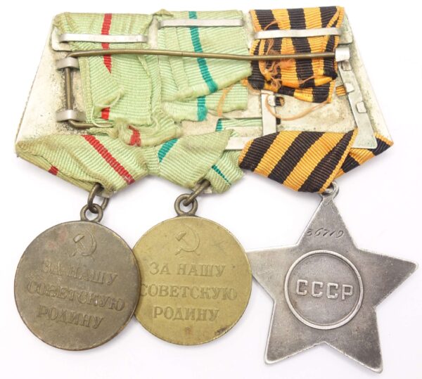 Group of a Soviet Order of Glory Stalingrad Leningrad medal