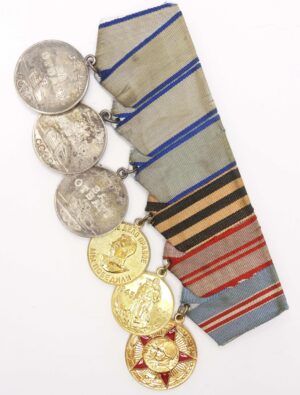 Group of Soviet medals consisting of 3(!) Medals for Bravery