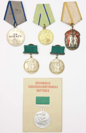 Group of Soviet awards to a partisan