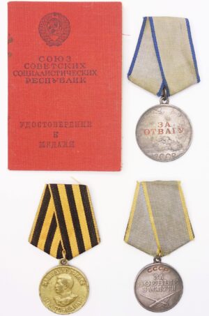 Group of Soviet Medals to a female