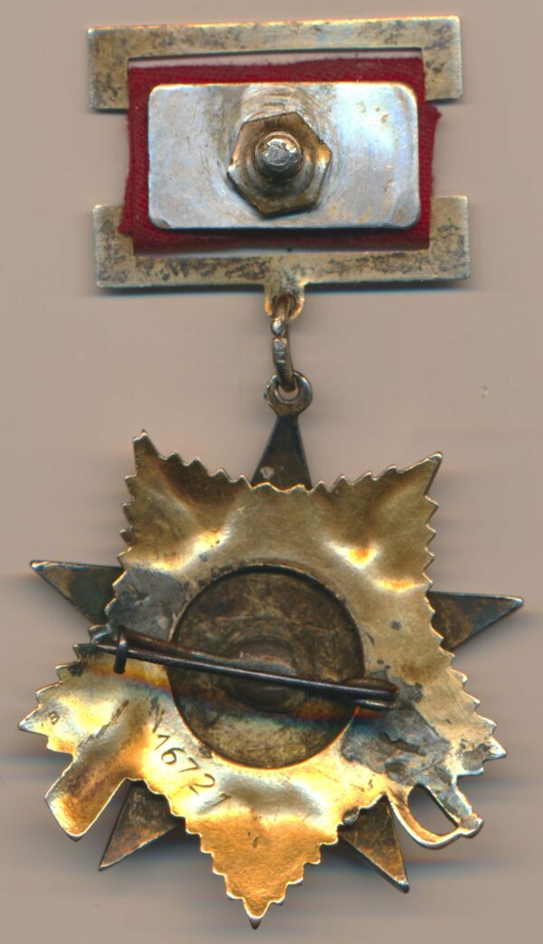 Order of the Patriotic War 1st class on suspension