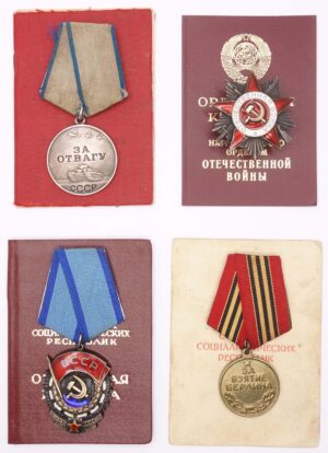 Group of Soviet Awards with Documents