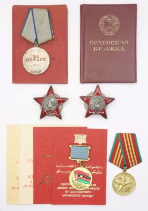Documented group of two Orders of the Red Star Afghanistan