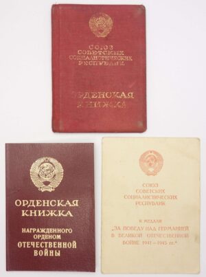 Group of award documents