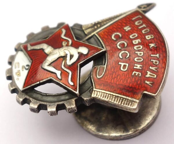 Soviet GTO Badge 2nd level #A-69689 (Ready for Labor and Defense 1940-1941) - Image 6