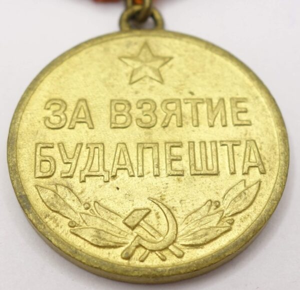 Soviet Medal for the Capture of Budapest variation 1b - Image 7