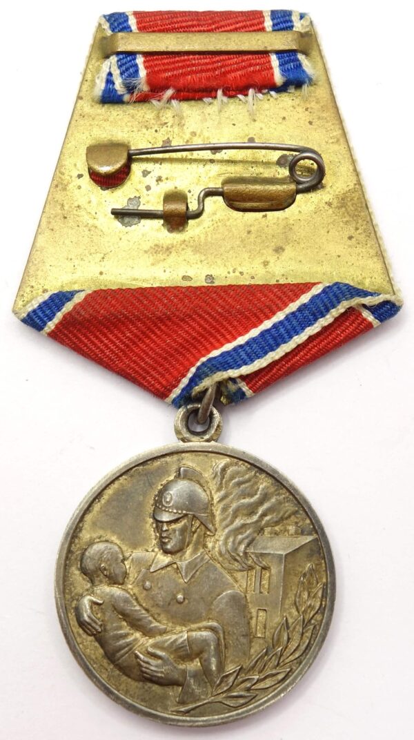 Soviet Medal for Courage in a Fire in Silver