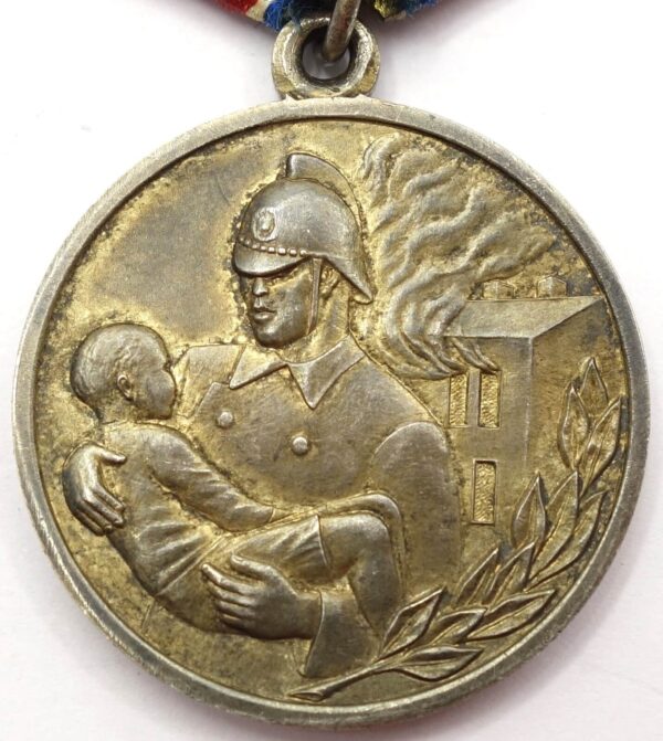 Soviet Medal for Courage in a Fire in Silver