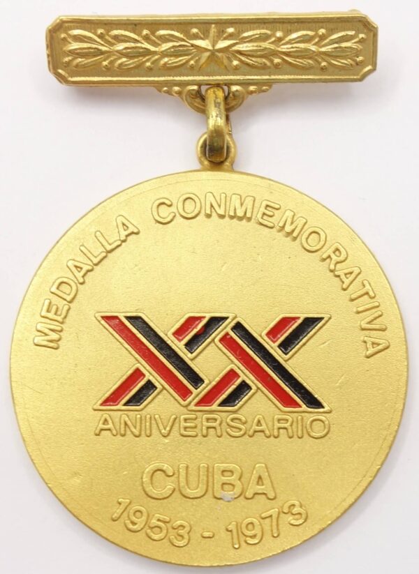 Republic of Cuba. Commemorative Medal XX Anniversary of the Assault on the Moncada Barracks