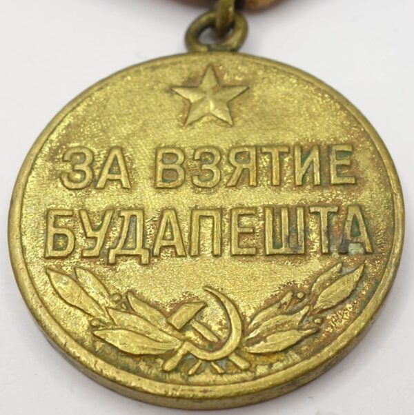 Soviet Medal for the Capture of Budapest variation 1b - Image 7