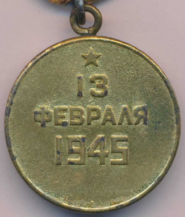 Soviet Medal for the Capture of Budapest variation 1b - Image 4