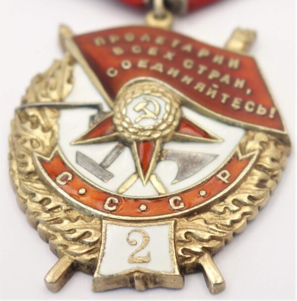 Soviet Order of the Red Banner 2nd award #9370 - Image 7