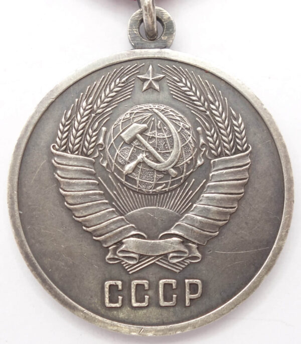 Soviet Medal for Distinction in the Protection of Public Order. Silver Variation - Image 2