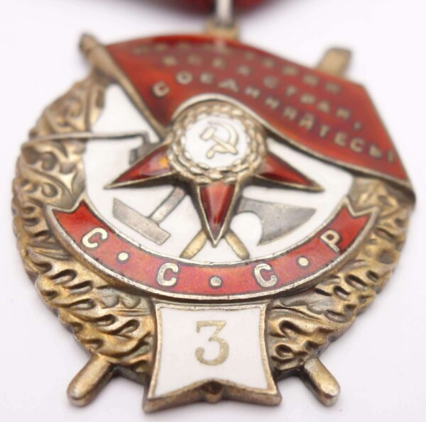 Soviet Order of the Red Banner 3rd award #6134 - Image 7