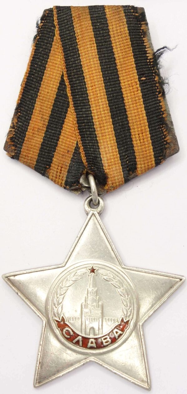 Group of a Soviet Order of Glory and medal for Bravery