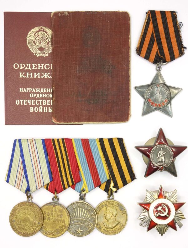 group of an Order of the Red Star and glory