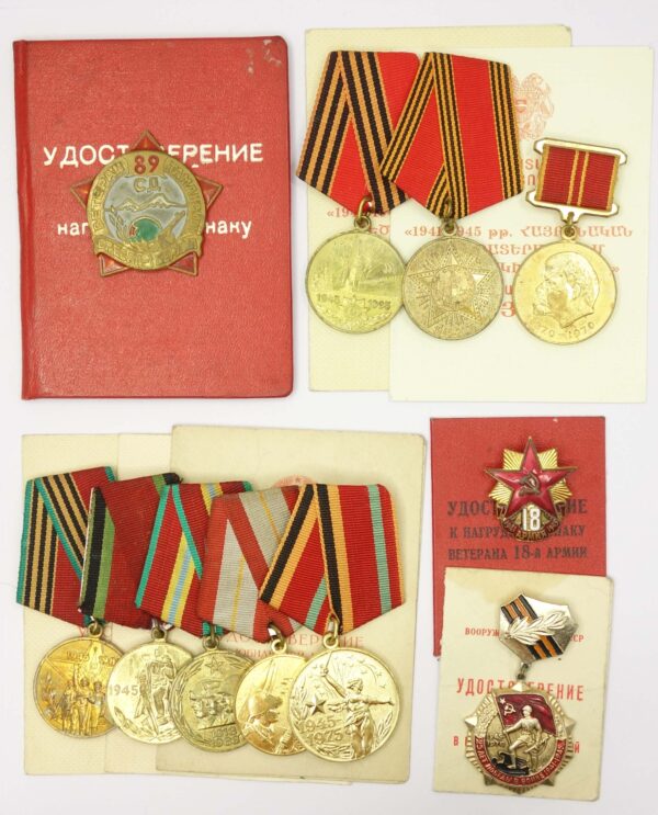 Documented group of an Order of the Red Star #1719586 and Order of Glory 3rd class #647084 + more - Image 2