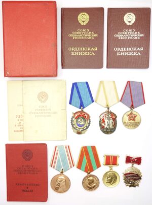 Documented Group of Soviet Awards. Red Banner of Labor