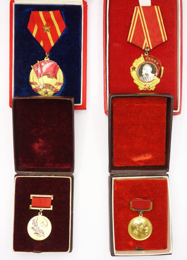 Documented Group of Soviet Awards. Lenin Prize Medal, Order of Lenin, State Prize medal