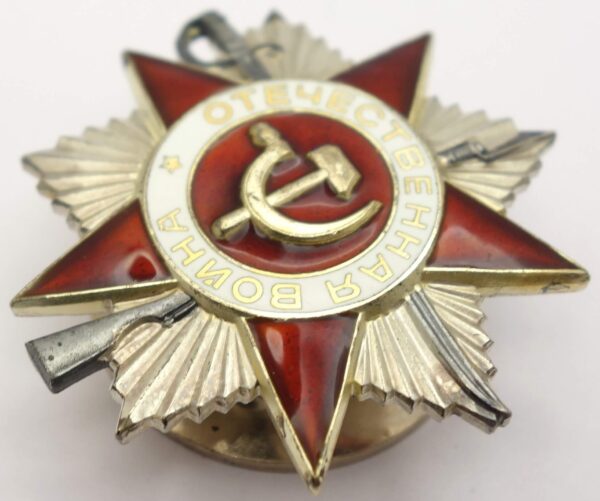 Documented group of Soviet awards: Medal of Nakhimov #11569, Medal for Combat Merit #2692933, Order of the Patriotic War 2nd class #3970501 - Image 34