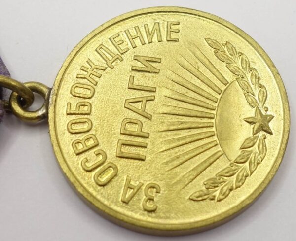 Soviet Medal for the Liberation of Prague variation 1a - Image 9
