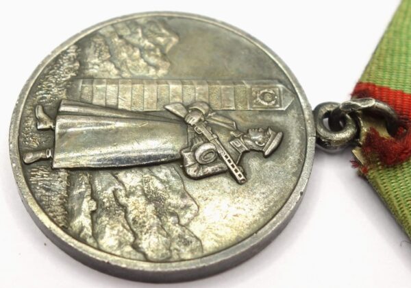 Documented Medal for Distinction in Guarding the State Border of the USSR solid silver variation (with rounded eyelet) - Image 9