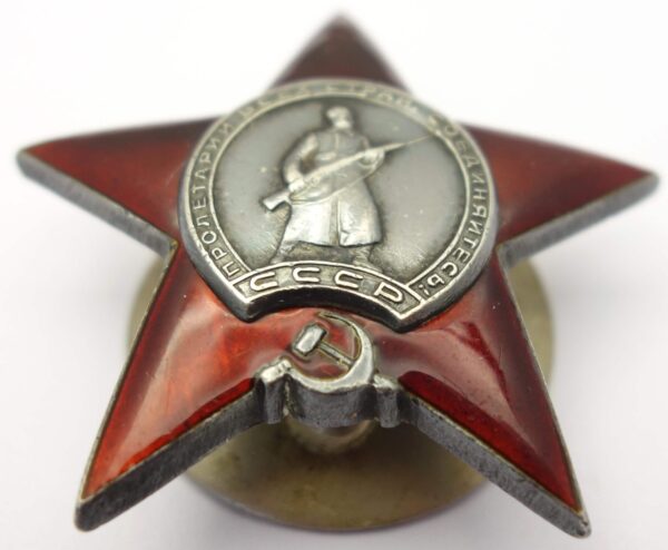 Documented group of an Order of the Red Star #1811211, Medals for Bravery #996740 + #2428981, two (!) jubilee Orders of the Patriotic War - Image 6