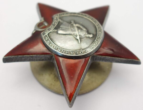 Documented group of an Order of the Red Star #1811211, Medals for Bravery #996740 + #2428981, two (!) jubilee Orders of the Patriotic War - Image 7