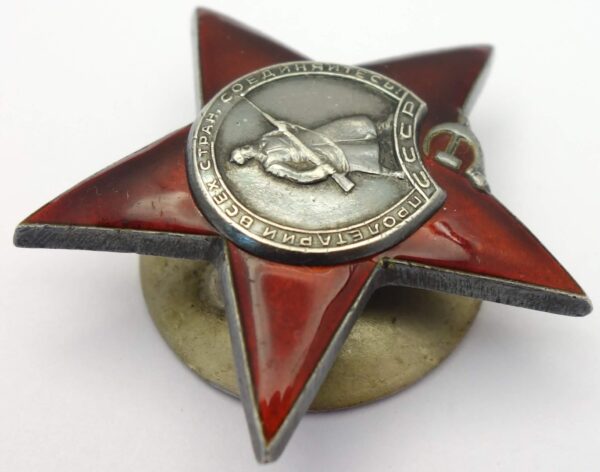 Documented group of an Order of the Red Star #1811211, Medals for Bravery #996740 + #2428981, two (!) jubilee Orders of the Patriotic War - Image 8