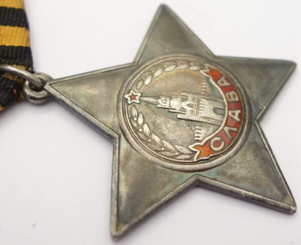 Documented Group of an Order of Glory 3rd class #207326, Medal for Bravery #3043053 and  Medal for Combat Merit #538168 - Image 10