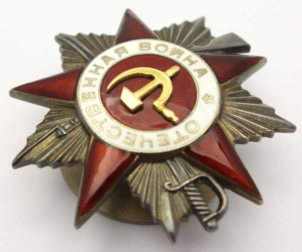 Documented Group of Soviet awards: Order of the Patriotic War 2nd class #337750, Red Star #649854 & #3261371, Medal for Combat Merit #273749 + more - Image 8