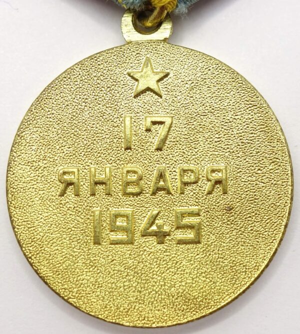 Soviet Medal for the Liberation of Warsaw variation 2 with document - Image 5