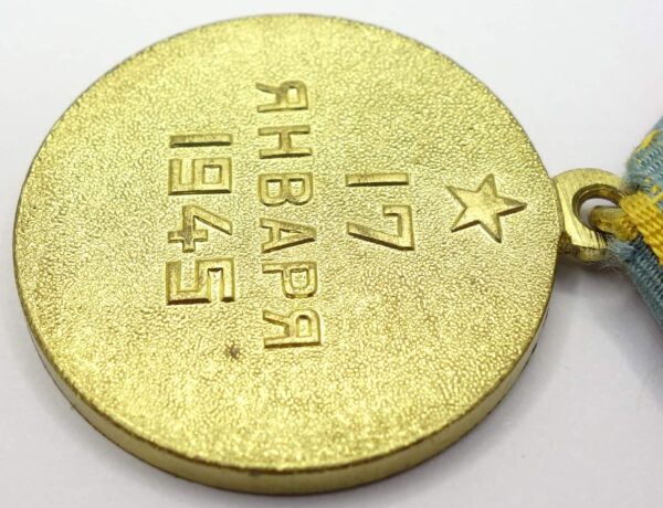 Soviet Medal for the Liberation of Warsaw variation 2 with document - Image 11
