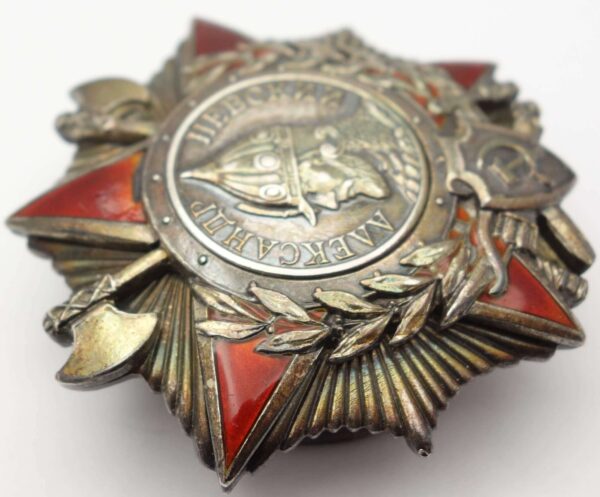 Group of the Order of Alexander Nevsky #9246, Red Banner #91354, Patriotic War 1st class #154896, Red Star #81311 and a Medal for Combat Merit - Image 8