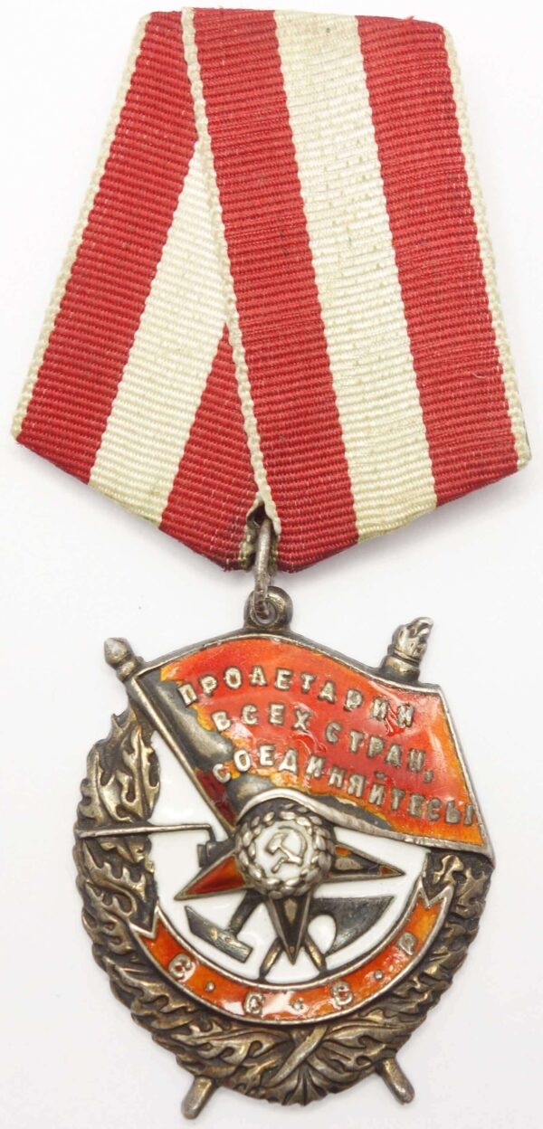 Group of the Order of Alexander Nevsky #9246, Red Banner #91354, Patriotic War 1st class #154896, Red Star #81311 and a Medal for Combat Merit - Image 20