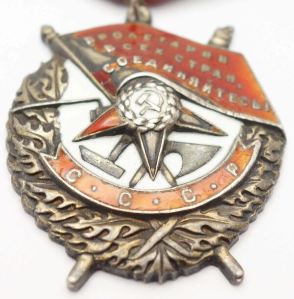 Group of the Order of Alexander Nevsky #9246, Red Banner #91354, Patriotic War 1st class #154896, Red Star #81311 and a Medal for Combat Merit - Image 26