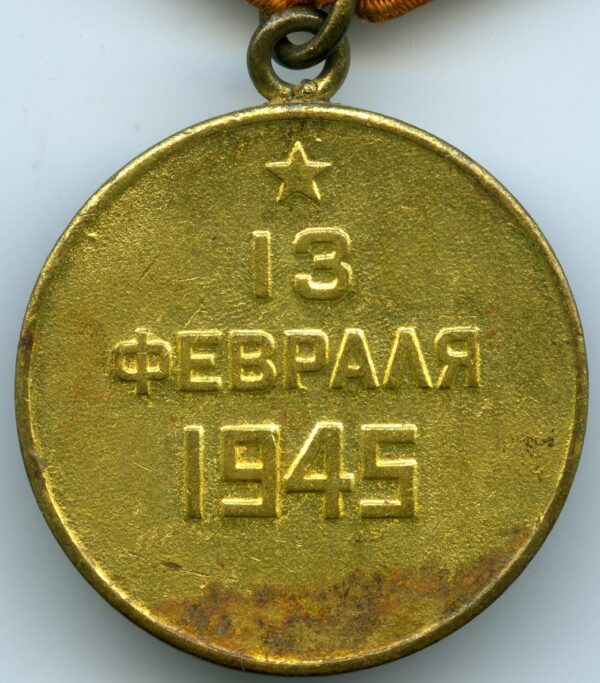 Soviet Medal for the Capture of Budapest variation 1b - Image 4