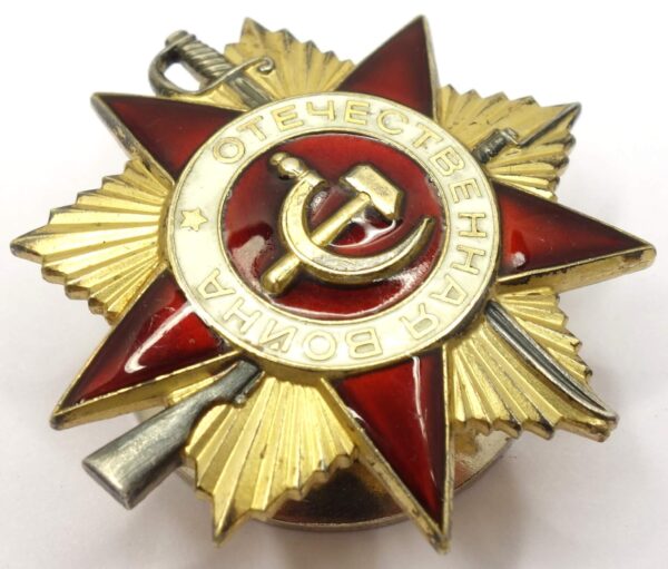 Soviet Order of the Patriotic War 1st class #1073403 with booklet - Image 6