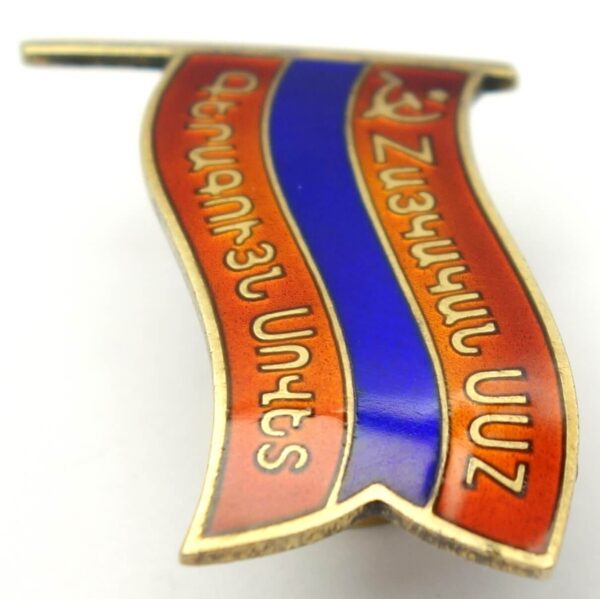Supreme Soviet of Armenia membership/ deputy badge (screwback variation) #272 - Image 4