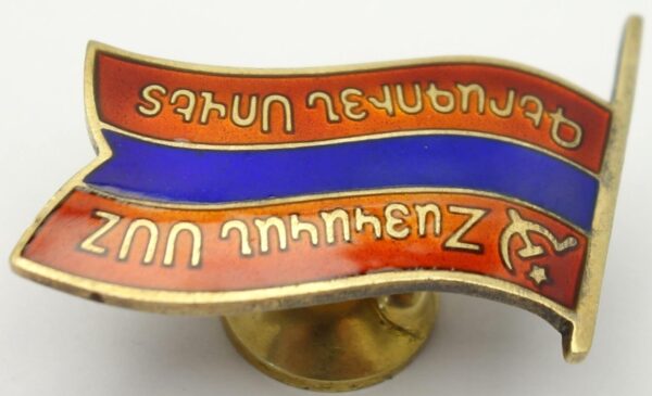 Supreme Soviet of Armenia membership/ deputy badge (screwback variation) #272 - Image 5