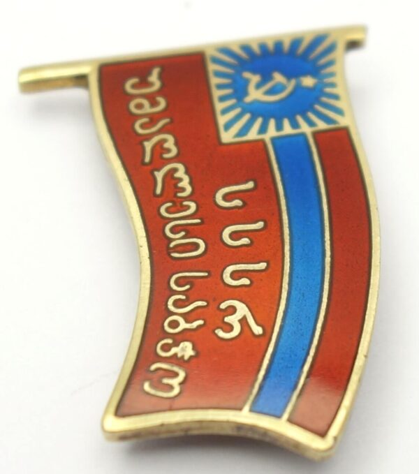 Supreme Soviet of Georgia membership/ deputy badge (stickpin variation) #150 - Image 6