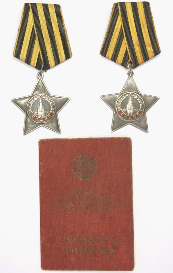 Complete documented group of two Orders of Glory and 3rd class