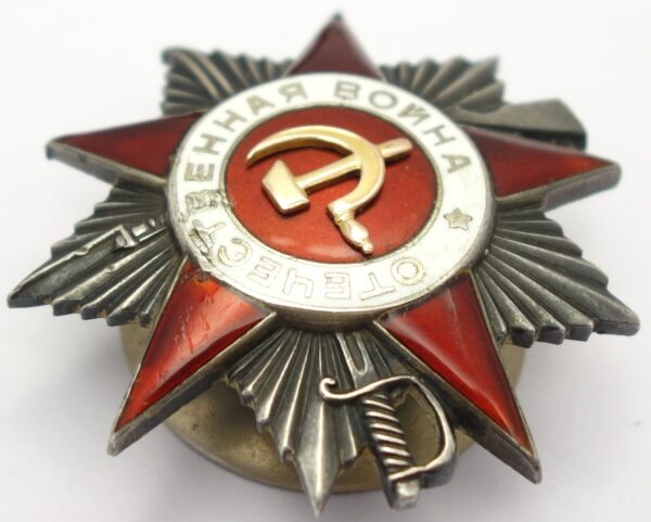 Documented group of Soviet Awards. Order of the Red Banner #70843, Order of the Patriotic War 2nd class #404922, Order of the Red Star #3275998 - Image 19