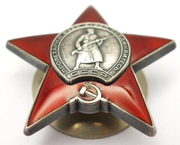 Documented group of Soviet Awards. Order of the Red Banner #70843, Order of the Patriotic War 2nd class #404922, Order of the Red Star #3275998 - Image 27