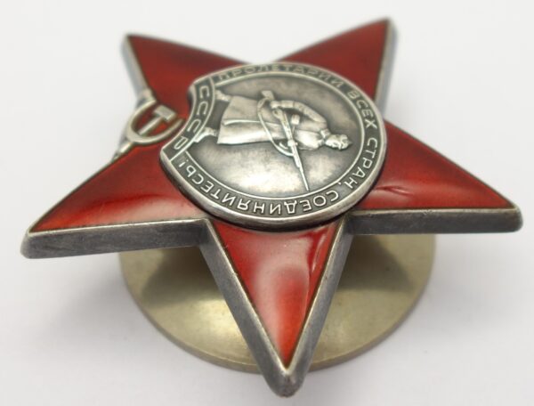 Documented group of Soviet Awards. Order of the Red Banner #70843, Order of the Patriotic War 2nd class #404922, Order of the Red Star #3275998 - Image 28