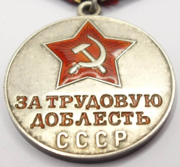 Soviet Medal for Labor Valor with booklet - Image 8