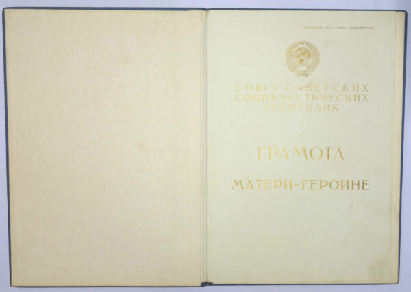 Soviet Order of Mother Heroine #272206 with large folder and box - Image 13