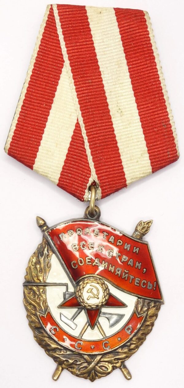 Complete documented group of Soviet Awards. Red Banner #551825, Order of the Patriotic War 1st class #78911 and second class #141105, Order of the Red Star #63667 + more - Image 2