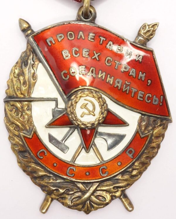 Complete documented group of Soviet Awards. Red Banner #551825, Order of the Patriotic War 1st class #78911 and second class #141105, Order of the Red Star #63667 + more - Image 4