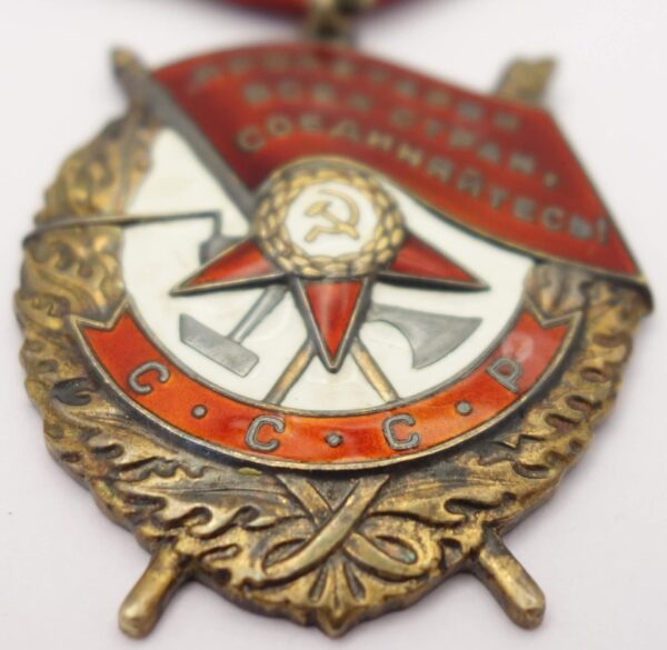 Complete documented group of Soviet Awards. Red Banner #551825, Order of the Patriotic War 1st class #78911 and second class #141105, Order of the Red Star #63667 + more - Image 8